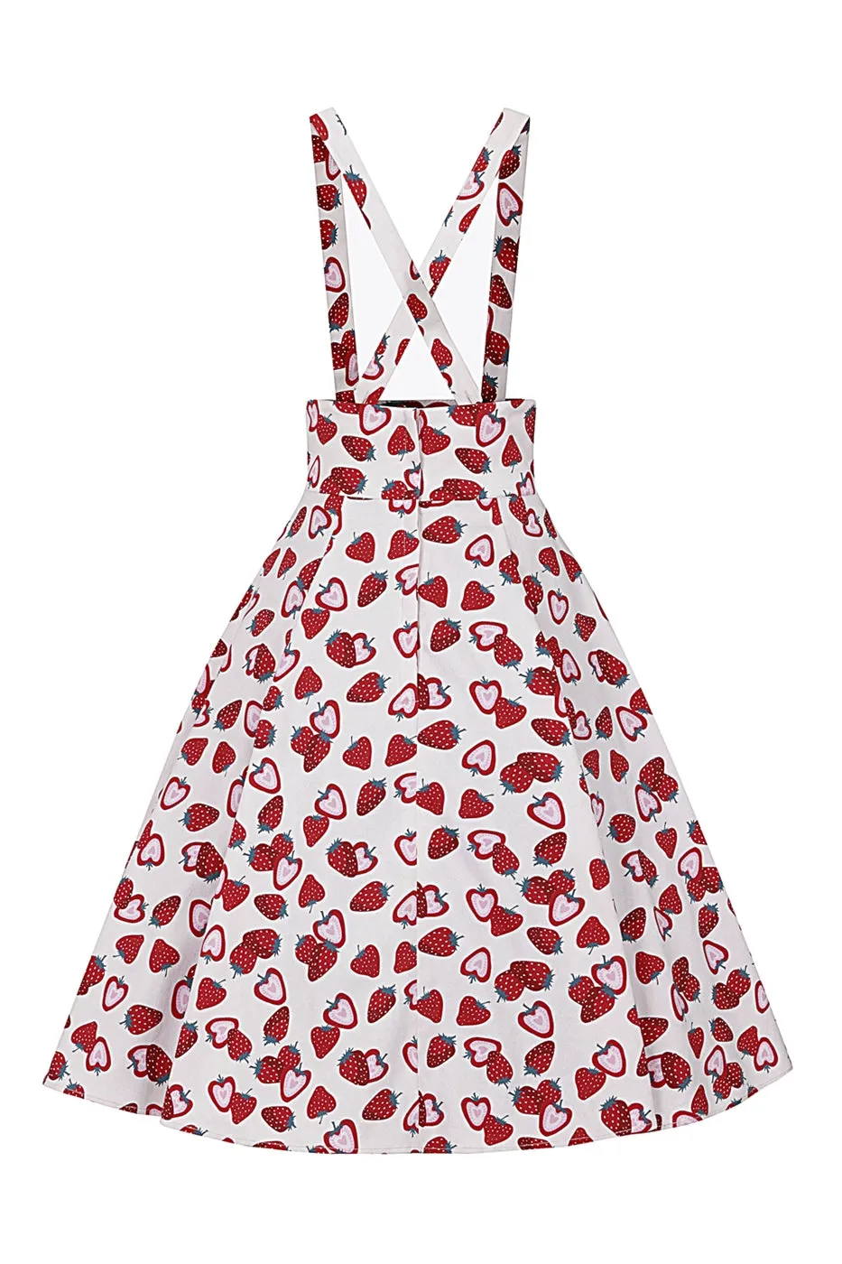 Alexa Strawberry Suspender Swing Skirt- ALMOST GONE!