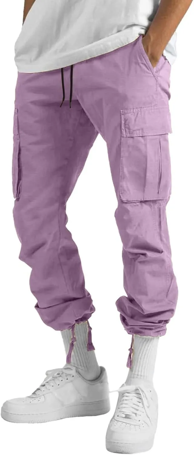 Cargo Pants for Men Relaxed Fit Mens Cargo Pants Hiking Pants with 6 Pocket Lightweight Casual Baggy Overalls Jogger