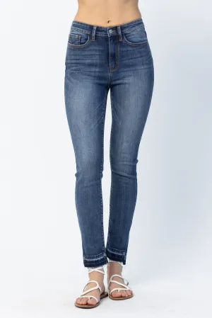 Skinny Released Hem and Side Slit