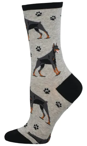 Women's SockSmith Doberman Socks  For Devoted Dog Lovers