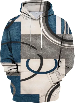 XIAXOGOOL Men's Athletic Hoodies Big Tall 3D Graphic Hooded Sweatshrit For Men Women Unisex Casual Funny Long Sleeve Pullover